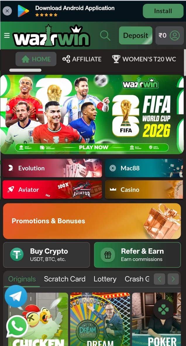 WazirWin App Mockup